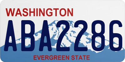 WA license plate ABA2286