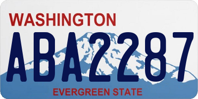 WA license plate ABA2287