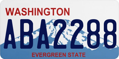 WA license plate ABA2288