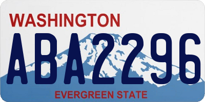 WA license plate ABA2296