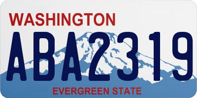 WA license plate ABA2319
