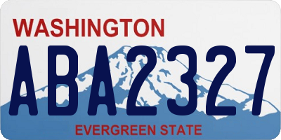 WA license plate ABA2327