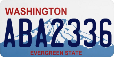 WA license plate ABA2336
