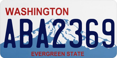 WA license plate ABA2369