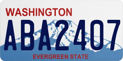 WA license plate ABA2407