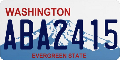 WA license plate ABA2415