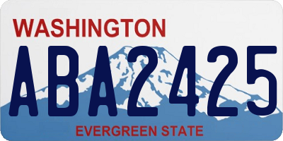 WA license plate ABA2425
