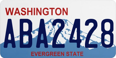 WA license plate ABA2428