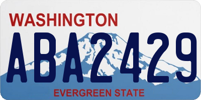 WA license plate ABA2429