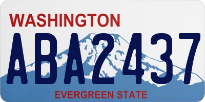 WA license plate ABA2437
