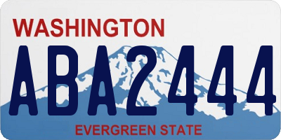 WA license plate ABA2444