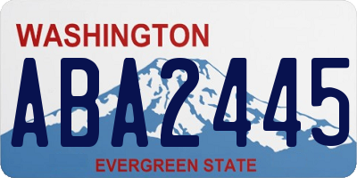 WA license plate ABA2445