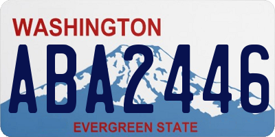 WA license plate ABA2446
