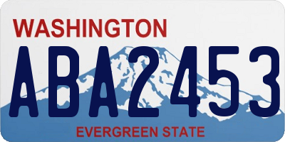 WA license plate ABA2453