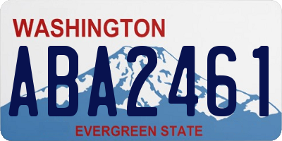 WA license plate ABA2461