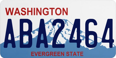 WA license plate ABA2464
