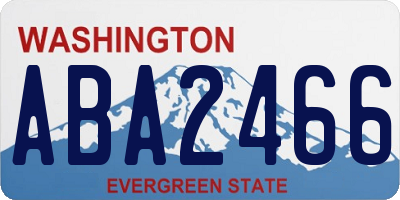 WA license plate ABA2466