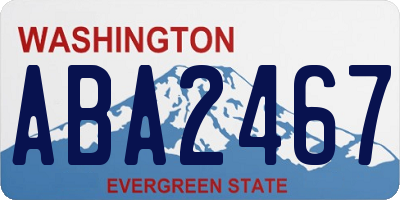 WA license plate ABA2467