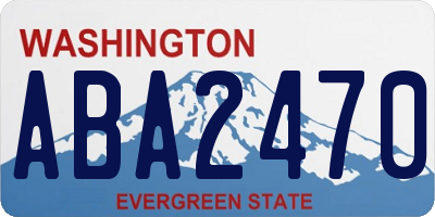WA license plate ABA2470