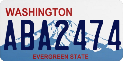 WA license plate ABA2474