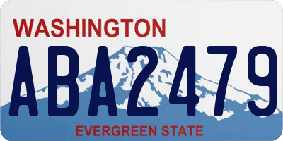 WA license plate ABA2479