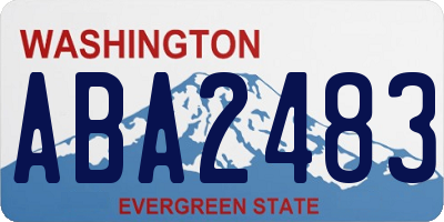WA license plate ABA2483