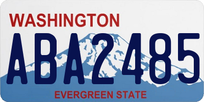 WA license plate ABA2485