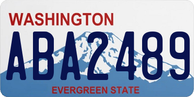 WA license plate ABA2489