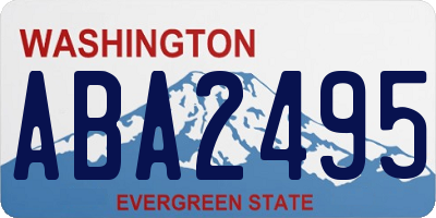 WA license plate ABA2495