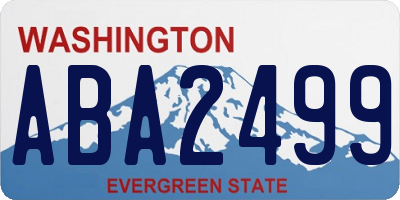 WA license plate ABA2499