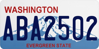 WA license plate ABA2502