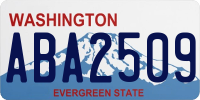 WA license plate ABA2509