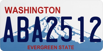 WA license plate ABA2512