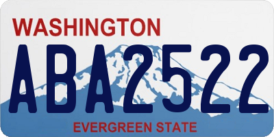 WA license plate ABA2522
