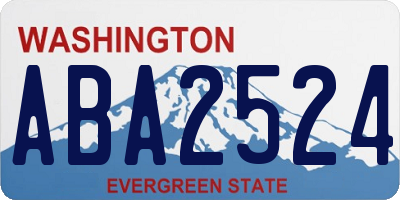 WA license plate ABA2524