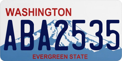 WA license plate ABA2535