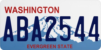 WA license plate ABA2544