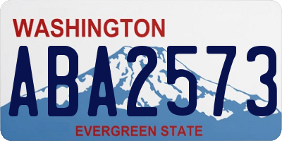 WA license plate ABA2573