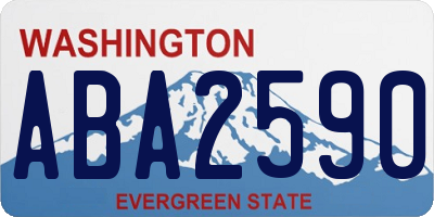 WA license plate ABA2590