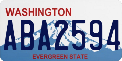 WA license plate ABA2594