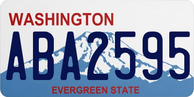 WA license plate ABA2595