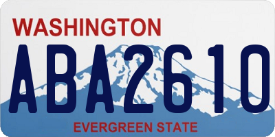 WA license plate ABA2610