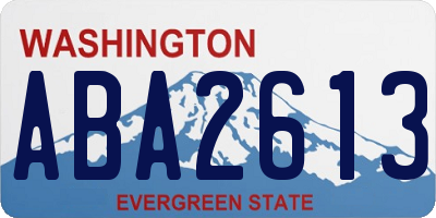 WA license plate ABA2613