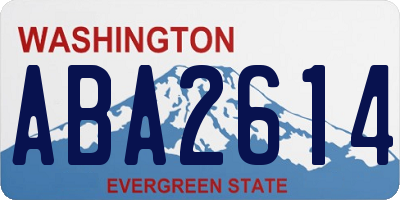 WA license plate ABA2614