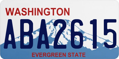 WA license plate ABA2615