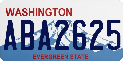WA license plate ABA2625
