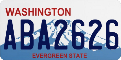 WA license plate ABA2626