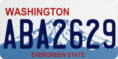 WA license plate ABA2629