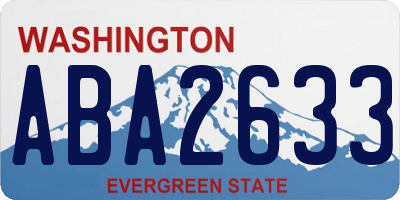 WA license plate ABA2633