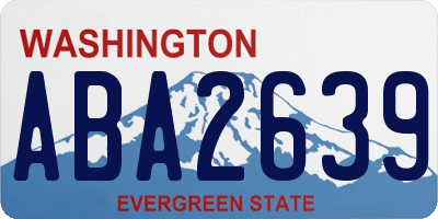 WA license plate ABA2639